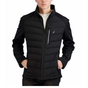 Nautica Men’s Lightweight Insulated Water Resistant Black Jacket Size L